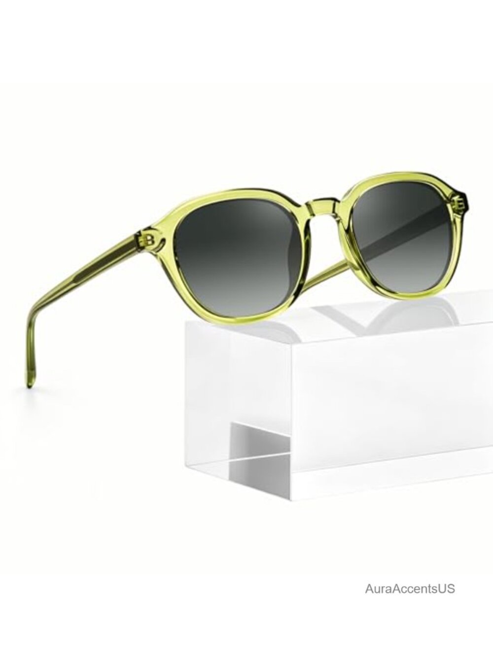 Polarized Square Acetate Sunglasses UV400 Spring Hinge Unisex